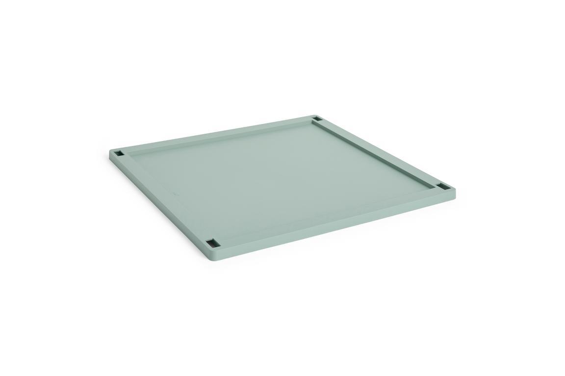 Colour Crate Plastic Square låg -Sage green